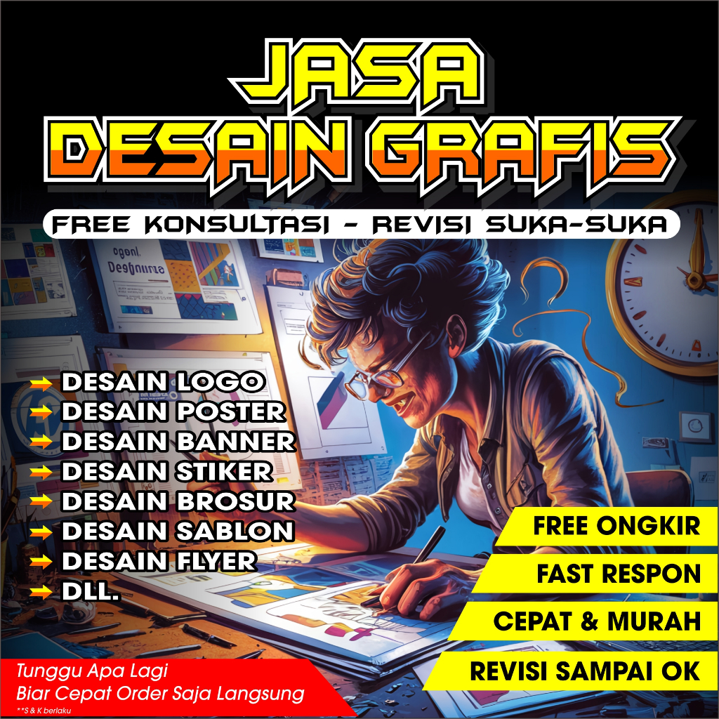 Jual Jasa Desain Grafis Banner Spanduk Logo Brosur Poster Undangan Sertifikat Stiker 4592