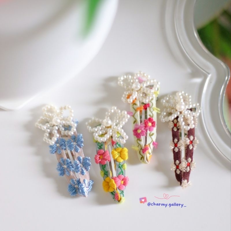 Jual Aesthetic Flower Clip Charmy Gallery, Korean Hair Clip, jepit