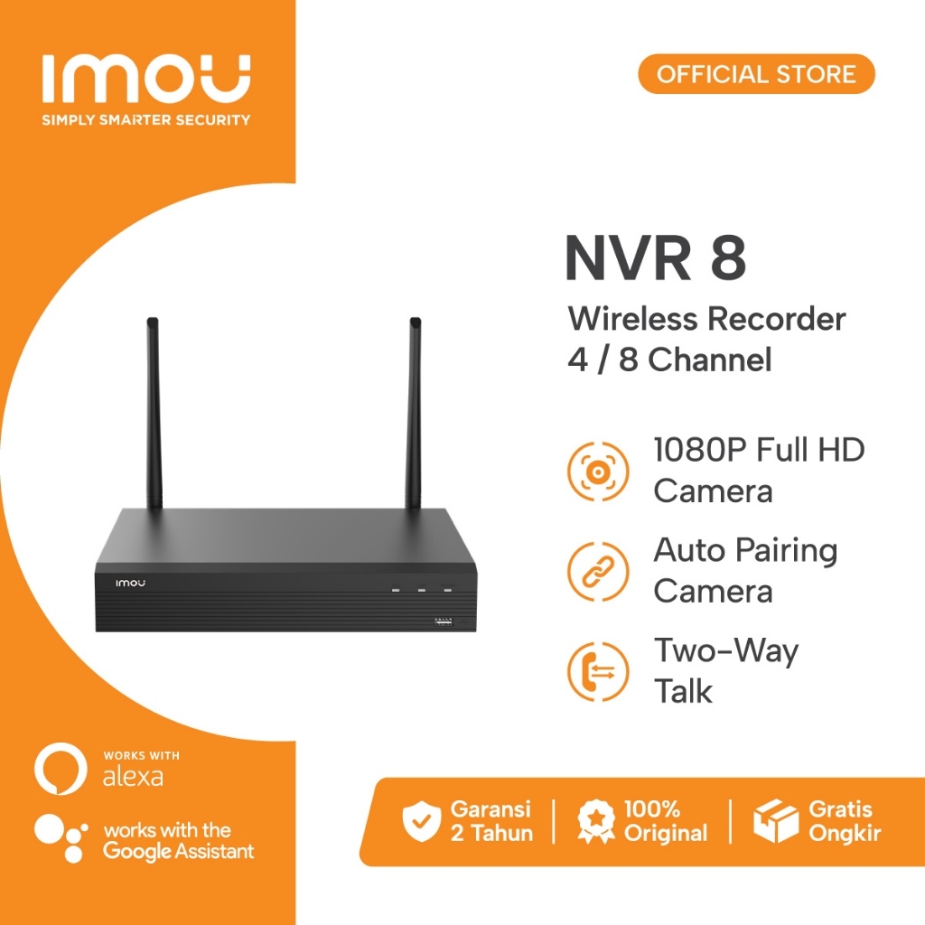 Jual MC CCTV - NVR IMOU CCTV IP CAMERA RECORDER WIRELESS 8 CHANNEL ...