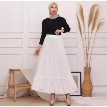 Rok Plisket Susun Korea Panjang 92cm Fit To Jumbo