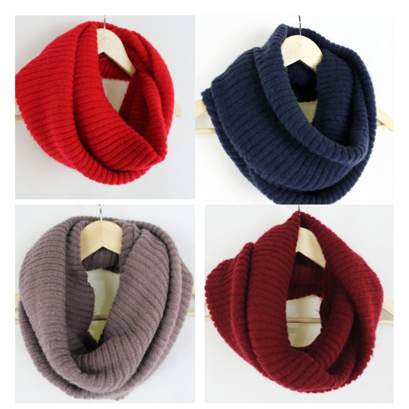 Jual Rajawinter Scarf Rajut Import Lingkar Infinity Ring Syal Leher ...