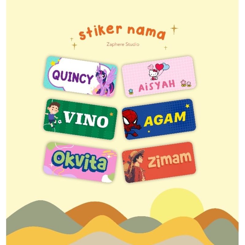 Jual Stiker Custom Nama | Shopee Indonesia