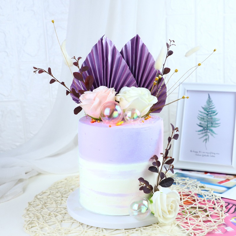 Jual Topper Cake Logevity Kipas Daun Leaves Background Hiasan Kue ...