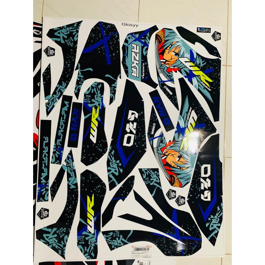Jual supermoto desain decal wr 155 samurai x cyan tosca simple full ...