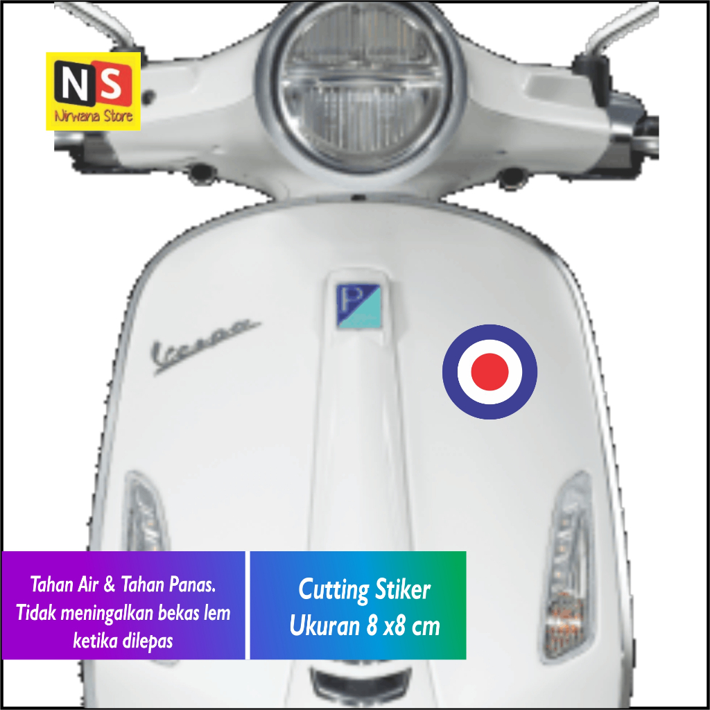 Jual Stiker Vespa Logo Shooter Target - Vespa Classic - Untuk Motor ...