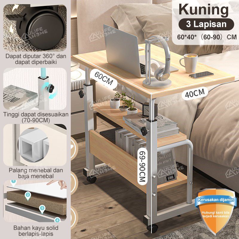 Jual Meja Laptop Roda Meja Belajar Portable Meja Laptop Adjustable Meja ...