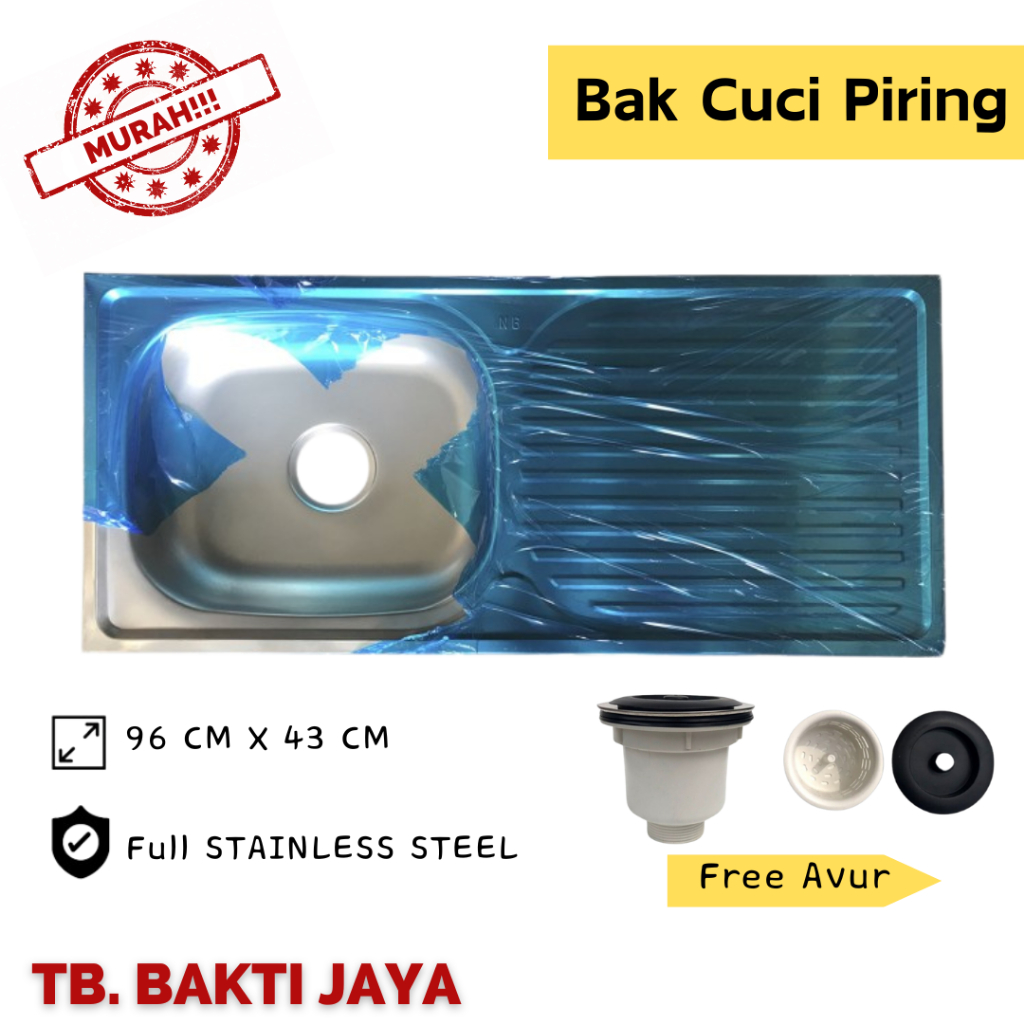 BAK CUCI PIRING / KITCHEN SINK / BAK CUCI PIRING SET AVUR 96 X 43 PRESTILE