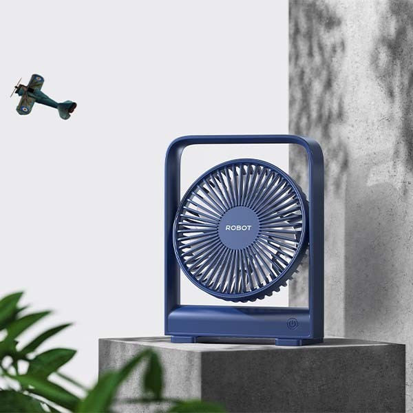 ROBOT RT-BF14B Portable Fan Kipas Angin 2000mAh 4 Speed Ultra Thin Mini Fan Rechargeable USB TYPE C