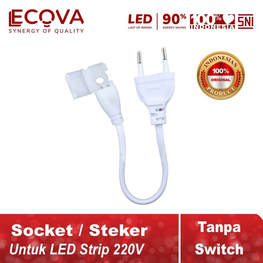 Jual ECOVA SOCKET EXTENSION KABEL POWER SAMBUNGAN COLOKAN UNTUK LED ...