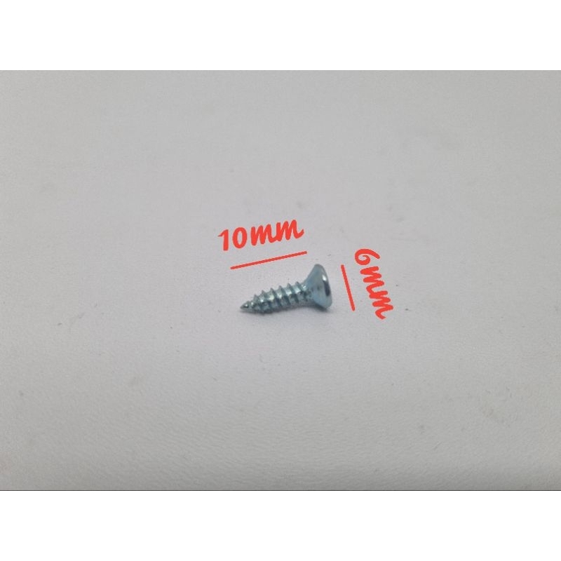 Jual skrup kayu kepala rata 6 mm / baut cacing 6mm - 100pcs | Shopee ...