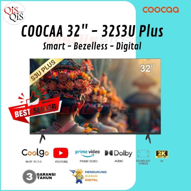 Jual Coocaa Smart 32S3U / 32S3U Plus - Digital - Garansi Resmi | Shopee ...