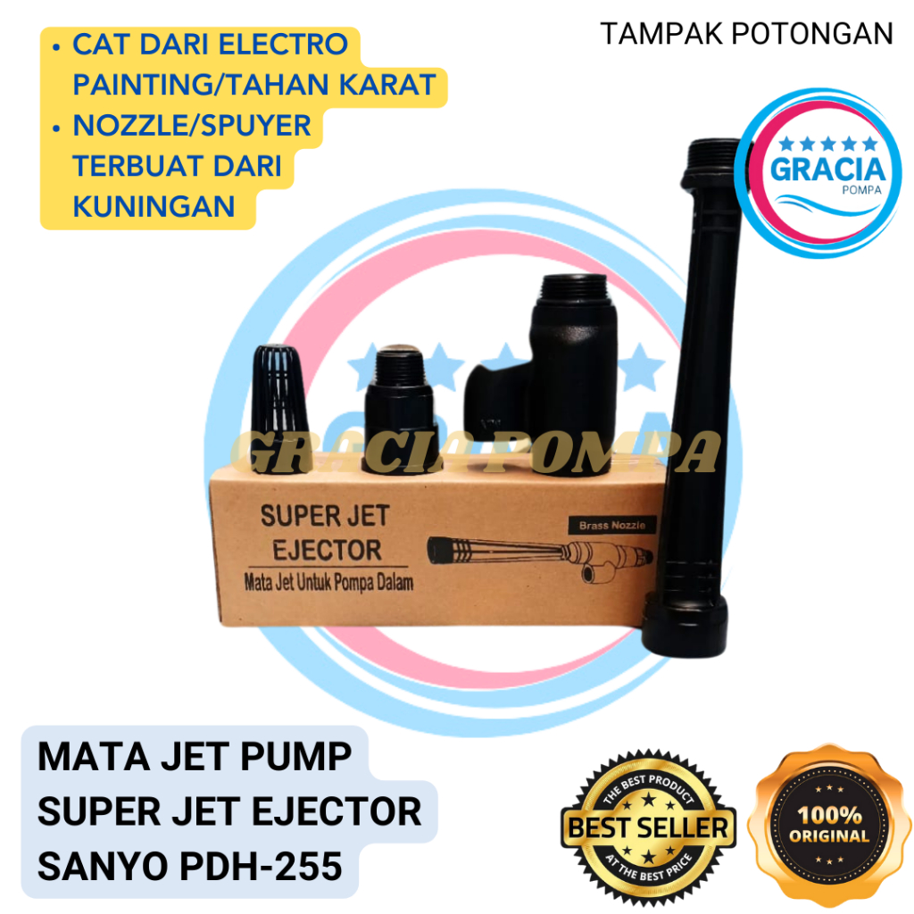 Jual Mata Jet Pump Super Jet Ejector Sanyo PDH 255 Original Berkualitas ...