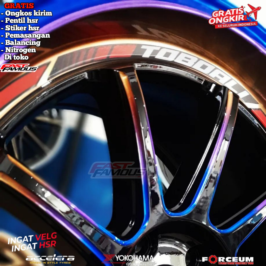 Jual Velg hsr rainbow r17 baut 5x114,3 lebar 8,5 rata cocok untuk mobil ...