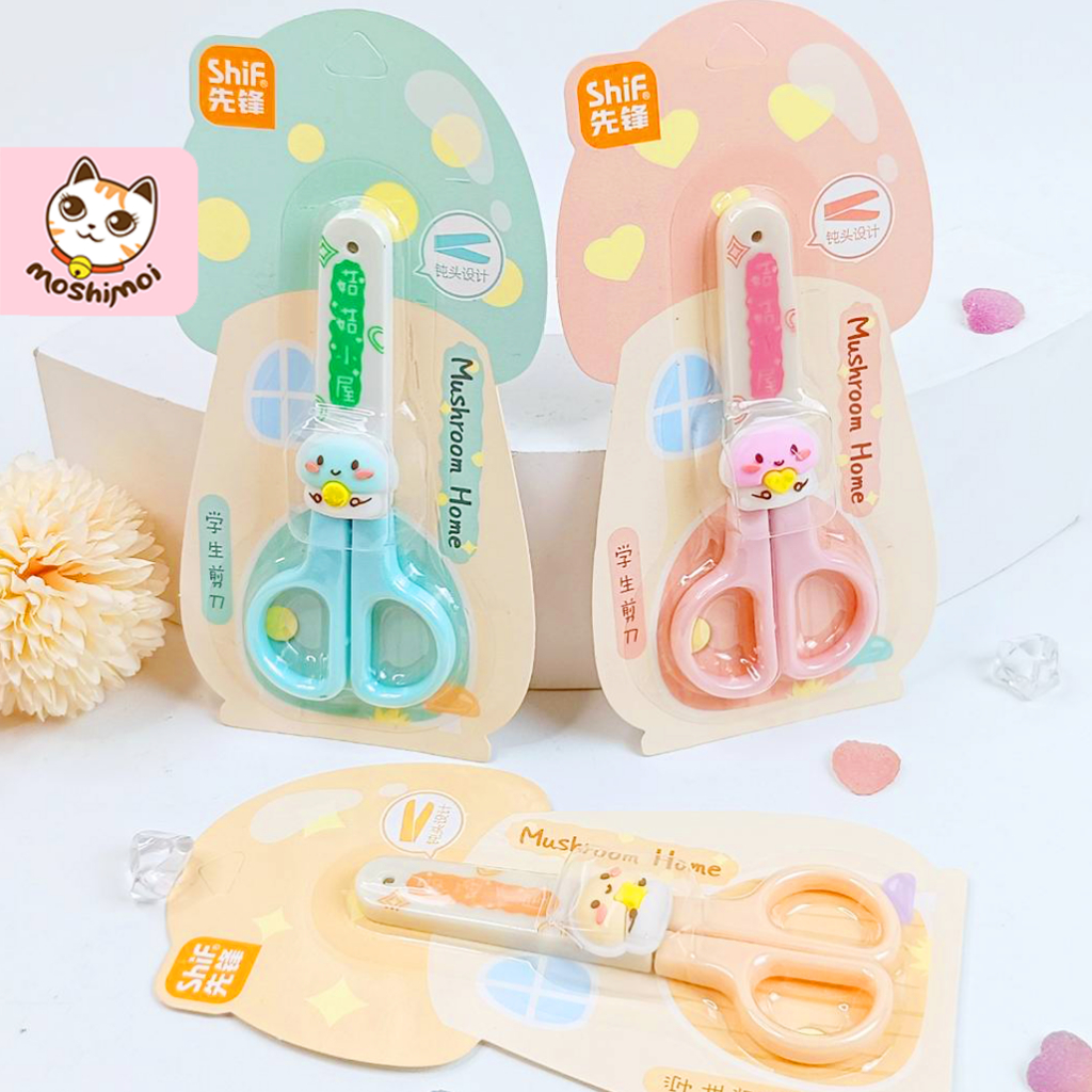 Jual Gunting Anak Mini / Scissors / Gunting + Tutup Mushroom Emoji ...