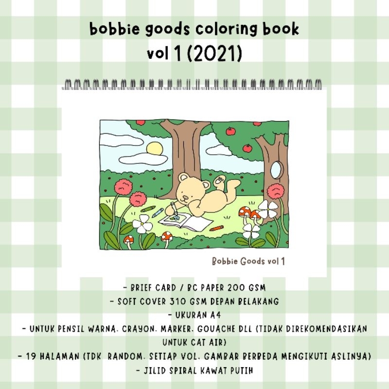 Jual Bobbie Goods Coloring Book Vol 1 2021 19 halaman buku mewarnai