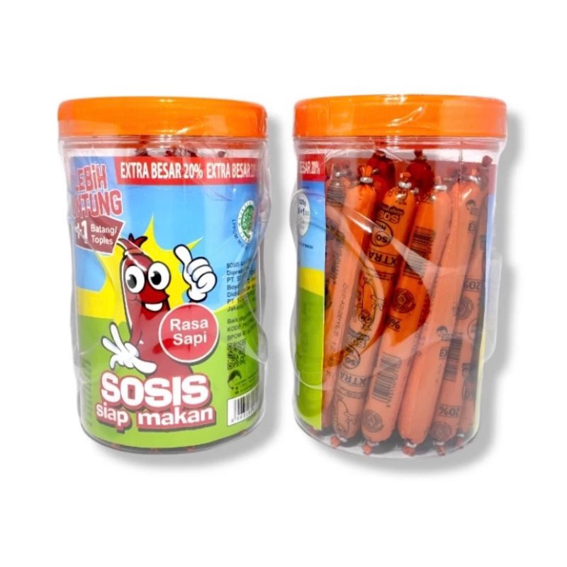 Jual SOSIS SO NICE Rasa Ayam dan Sapi - 24 pcs/Toples | Shopee Indonesia