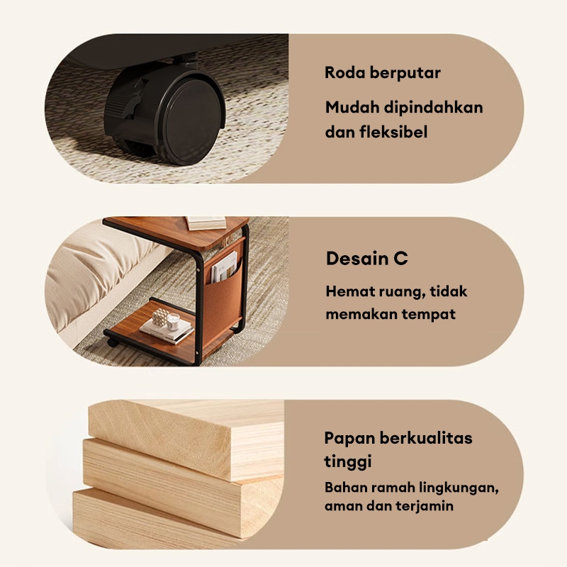 Jual IH Meja Laptop dengan Roda Meja Samping Tempat Tidur Portable Meja ...