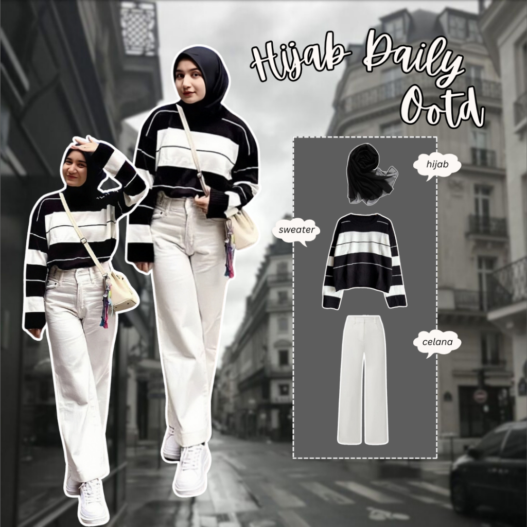 Outfit hijab casual best sale