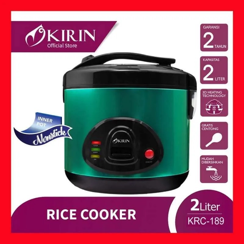 Jual KIRIN Rice Cooker 2 Liter - KRC189 - 100% ORI | Shopee Indonesia