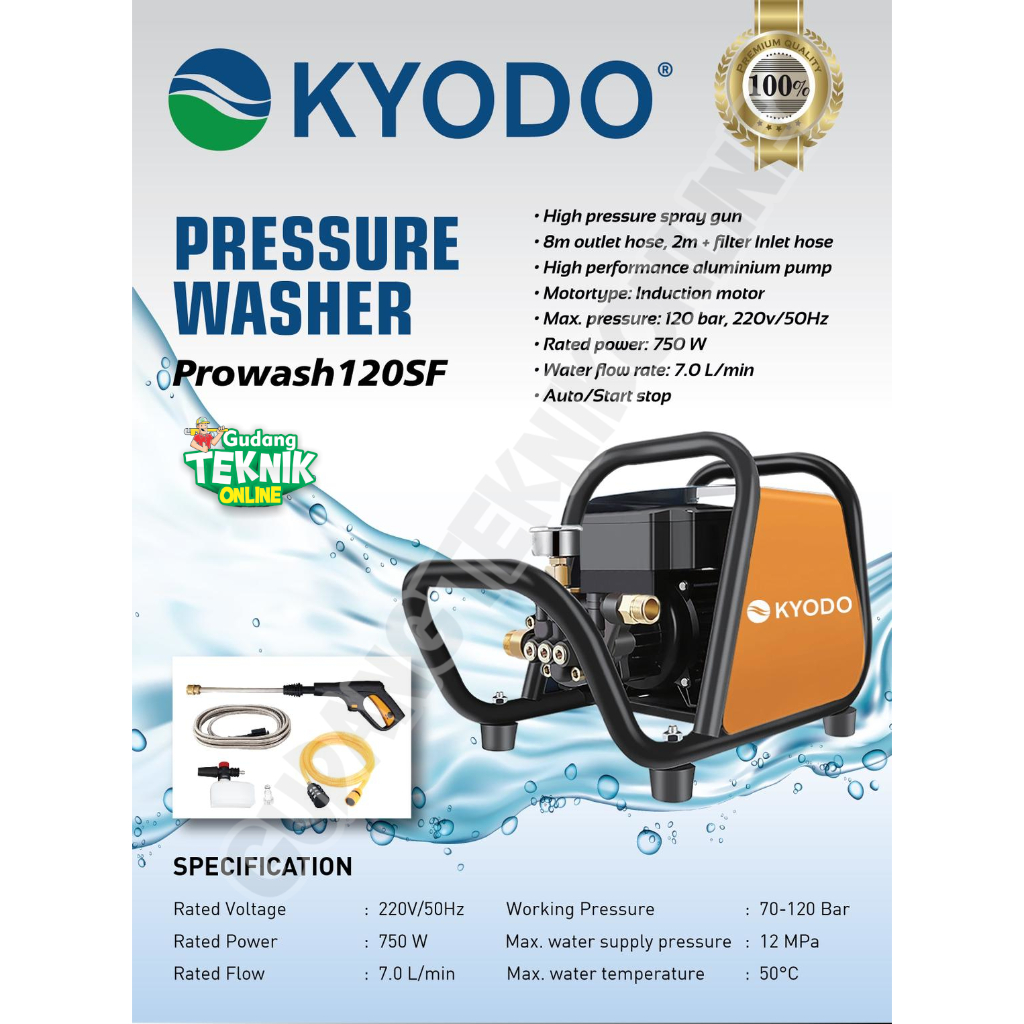 Jual KYODO Mesin Jet Cleaner 120SF KYODO PROWASH 120SF / Alat Steam ...