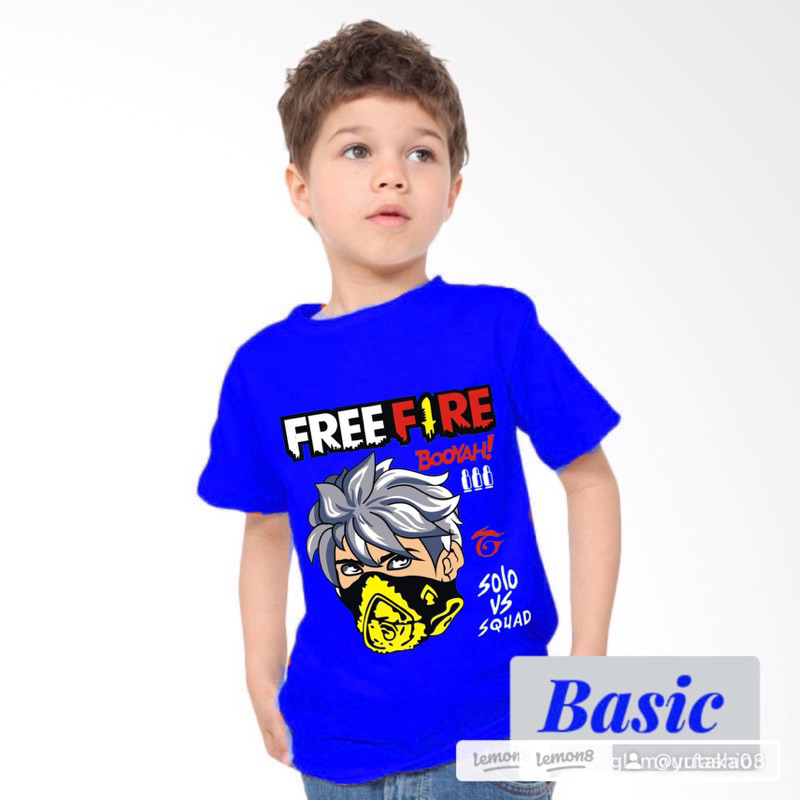 Jual KIDSSTORY KAOS ANAK LAKI-LAKI FREE FIRE USIA 1-12 TAHUN