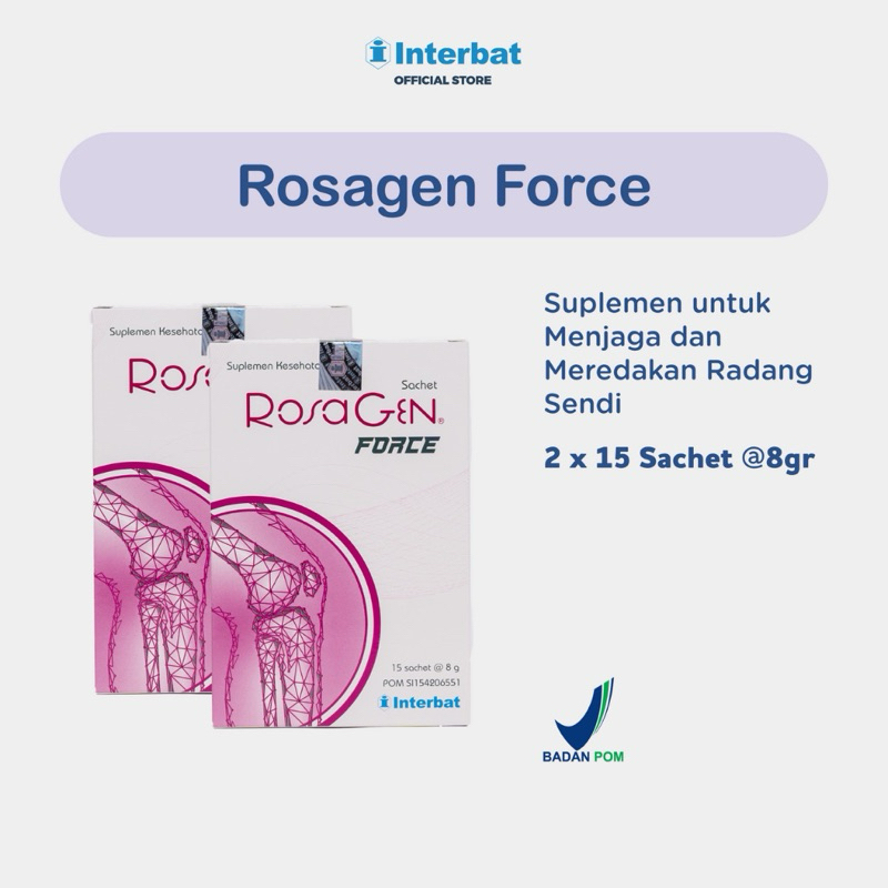 Jual ROSAGEN FORCE HARGA PER BOX ISI 15 SACHET | Shopee Indonesia