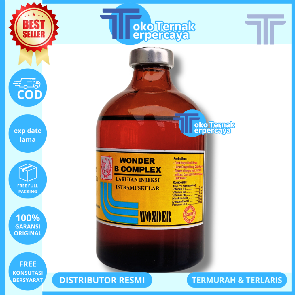 Jual WONDER B COMPLEX 100 ML - Vitamin B Komplek Hewan - Vit B Kompleks ...