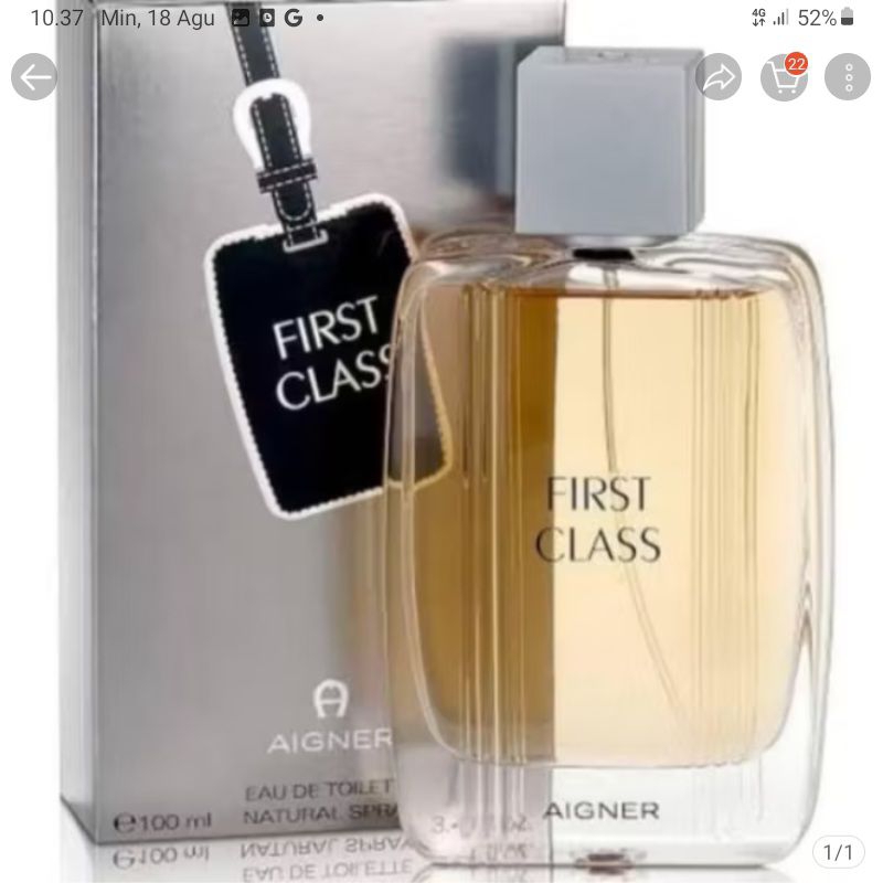 Jual parfum Aigner First Class for men 100ml (original reject no box ...