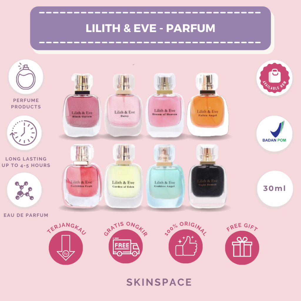 LILITH AND EVE Eau De Parfum (EDP) Parfume Inspired Branded Minyak Wangi  Parfume Tahan Lama