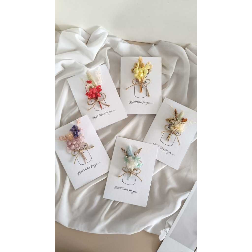 Jual Kartu ucapan bunga kosong / greetings card flowers - cream ...
