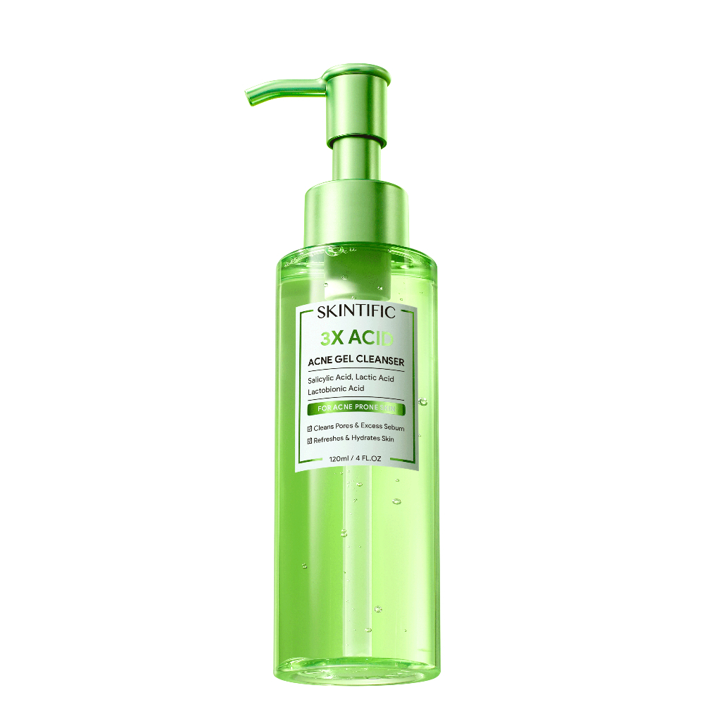 Jual [new Launch] Skintific 3x Acid Acne Gel Cleanser 120ml