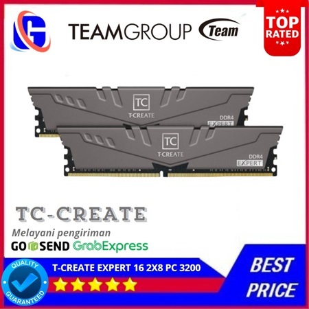 Jual Ram Team T-Create Expert 16GB 2x8GB DDR4 3200Mhz Grey | Shopee ...