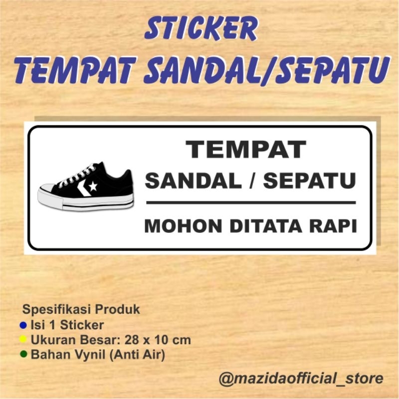 Jual Sticker Tempat Sandal Sepatu Ditata Rapi Rak Sepatu Anti Air ...