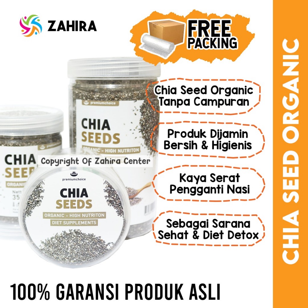 Jual Organic Chia Seeds Premium Quality Original Murni asli Hitam ...