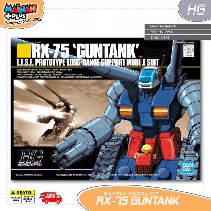 Jual HG GUNTANK RX75 HIGH GRADE 1/144 ORIGINAL BANDAI GUNPLA GUNDAM ...