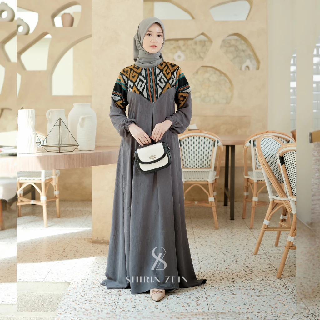 Detail Tenun & Bahan Gamis Nura