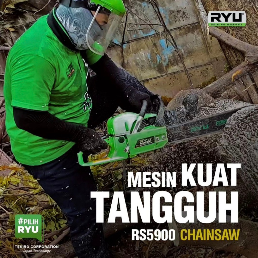 Jual Chain Saw Gergaji Mesin 22 inch RYU RS5900 | Shopee Indonesia