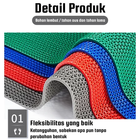 PVC Anti Slip Mat dengan suction cup untuk toilet dan kamar mandi basah