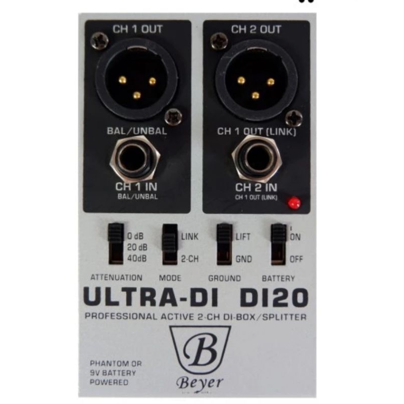 Jual BEYER direct box 2 channel phantom power profesional active ...