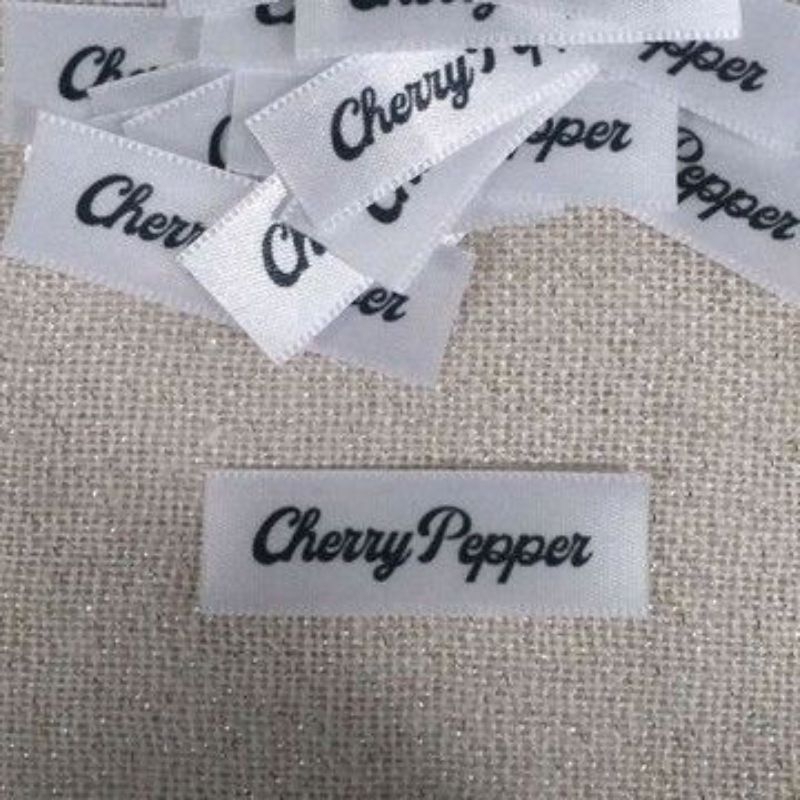 Jual Label baju/Label kaos/(PAKET isi 300,pita ukuran 2cm rajut)/Label ...