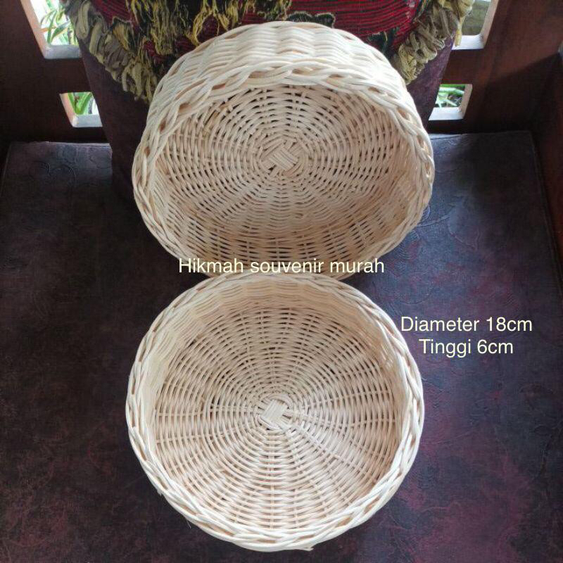 Jual keranjang rotan bulat diameter 17cm tinggi 6cm | Shopee Indonesia