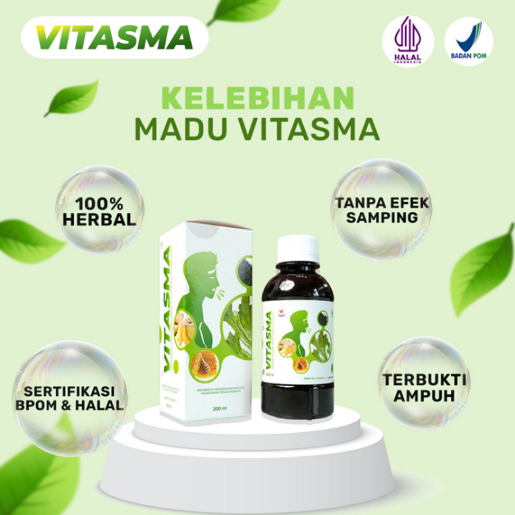 Jual Vitasma Madu Herbal Asli Obat Batuk Asma Sesak Nafas Batuk Menahun ...