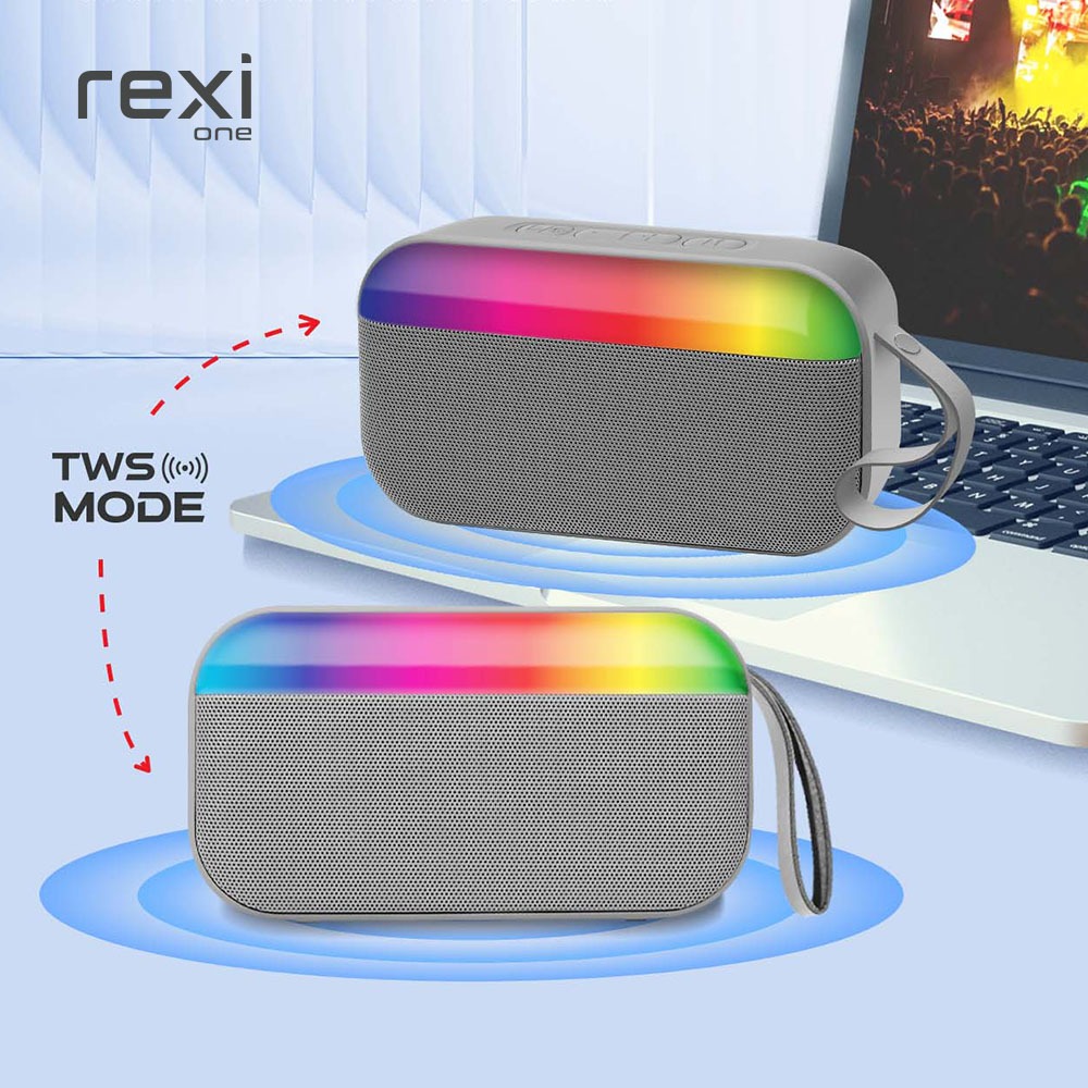 Jual rexione SS02 Bluetooth Speaker Portable TWS Mode with RGB Light ...