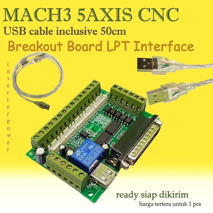 Jual MACH3 5AXIS CNC Breakout Board LPT Interface Controller Card USB ...