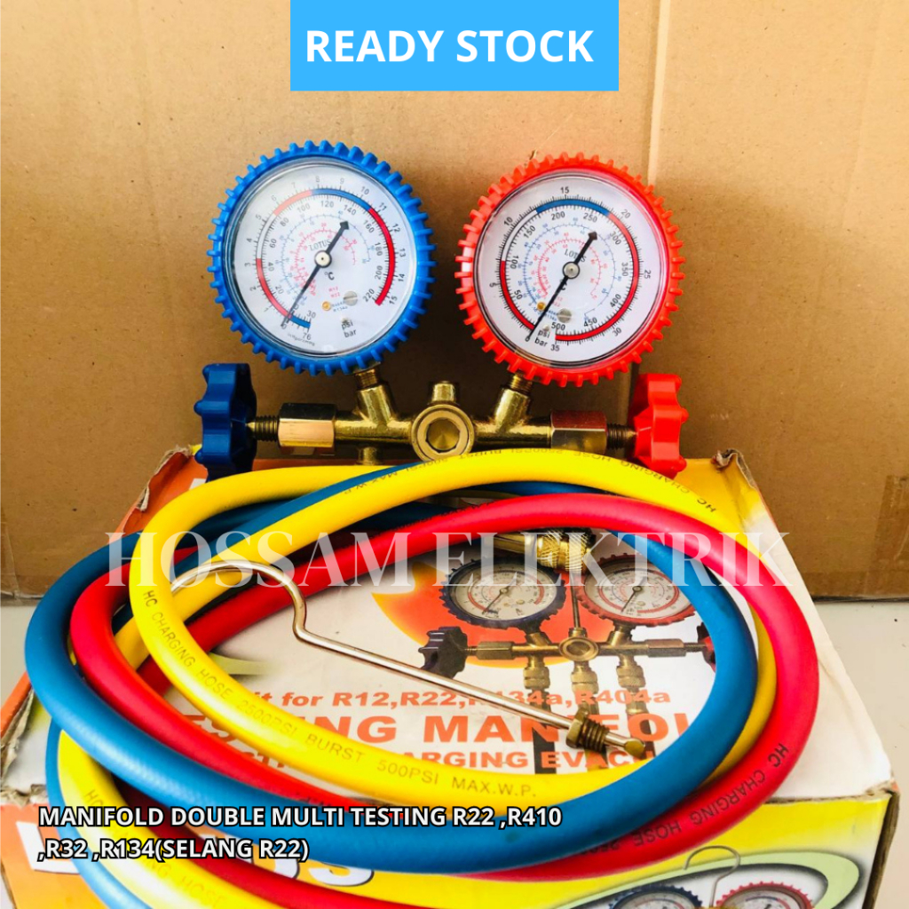 Jual MANIFOLD DOUBLE MULTI TESTING R22 ,R410 ,R32 ,R134(SELANG R22 ...