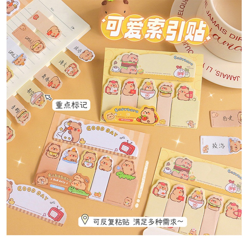 Jual STICKY NOTES CAPYBARA KAPIBARA MEMOPAD MINI PENANDA BUKU KERTAS ...