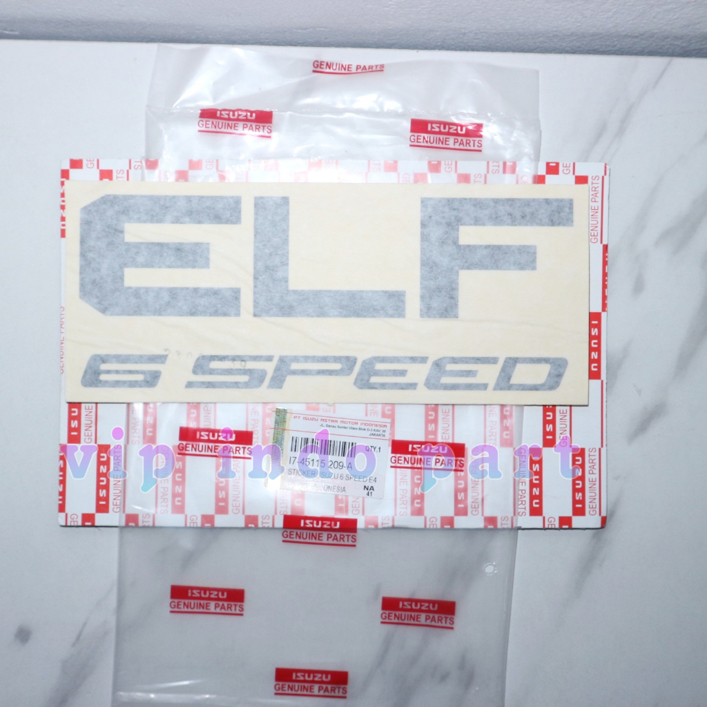 Jual STIKER EMBLEM DECAL ELF 6 SPEED NQR81 BARU EURO 4 ORIGINAL ISUZU ...