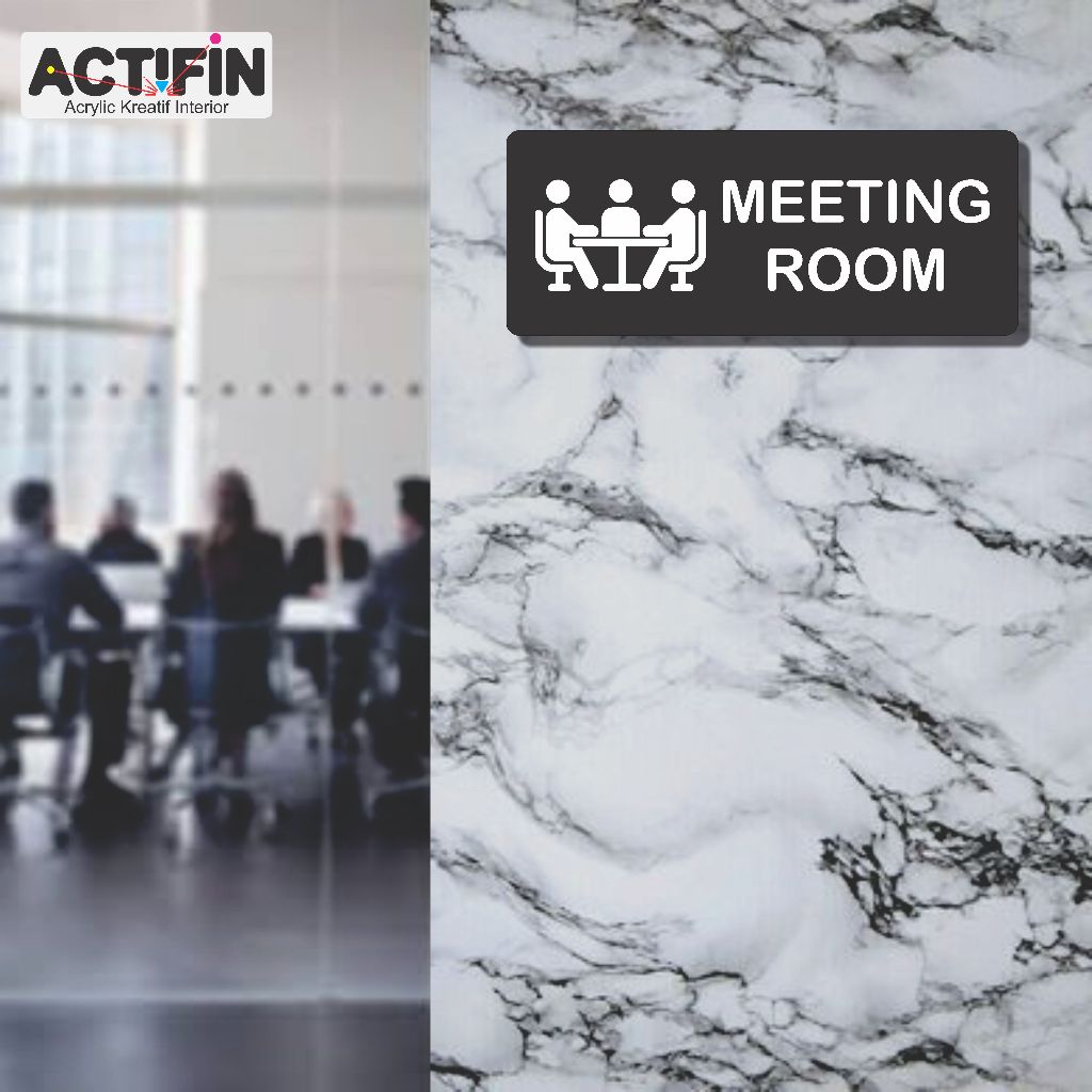 Jual Sign Akrilik Meeting Room Timbul 3D | Papan Nama Ruang Rapat ...