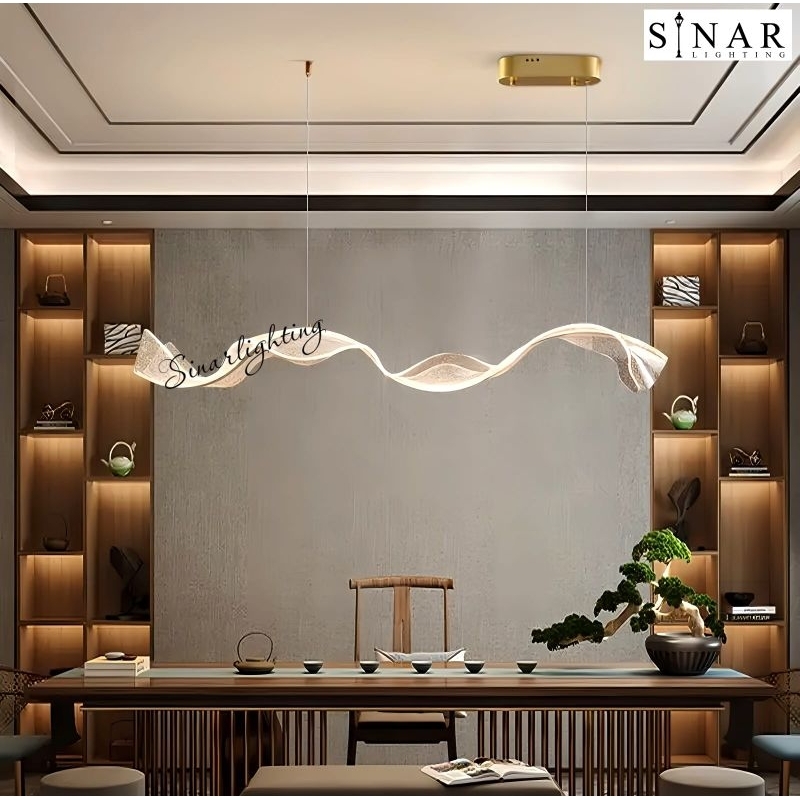 Jual lampu gantung modern shawl bright LED panjang 120/150/200 cm ...