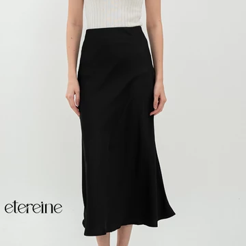 ETEREINE Rok Satin Reine 90CM Satin Long Skirt Rok Satin Panjang S Sampai 3XL